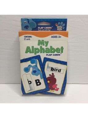 Learning Horizons Blues Clues My Alphabet Flap Flash Cards Ages 3+ Educational
